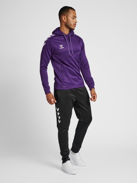 Hummel Core XK Poly Sweat Hoodie - Acai/Weiß